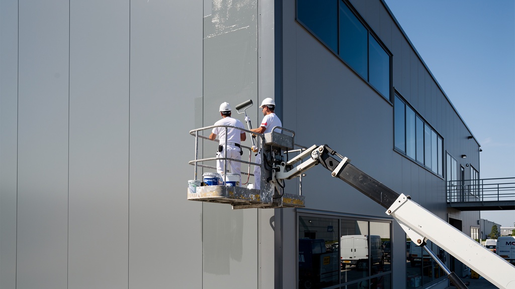 TopCal painters on scaffolding